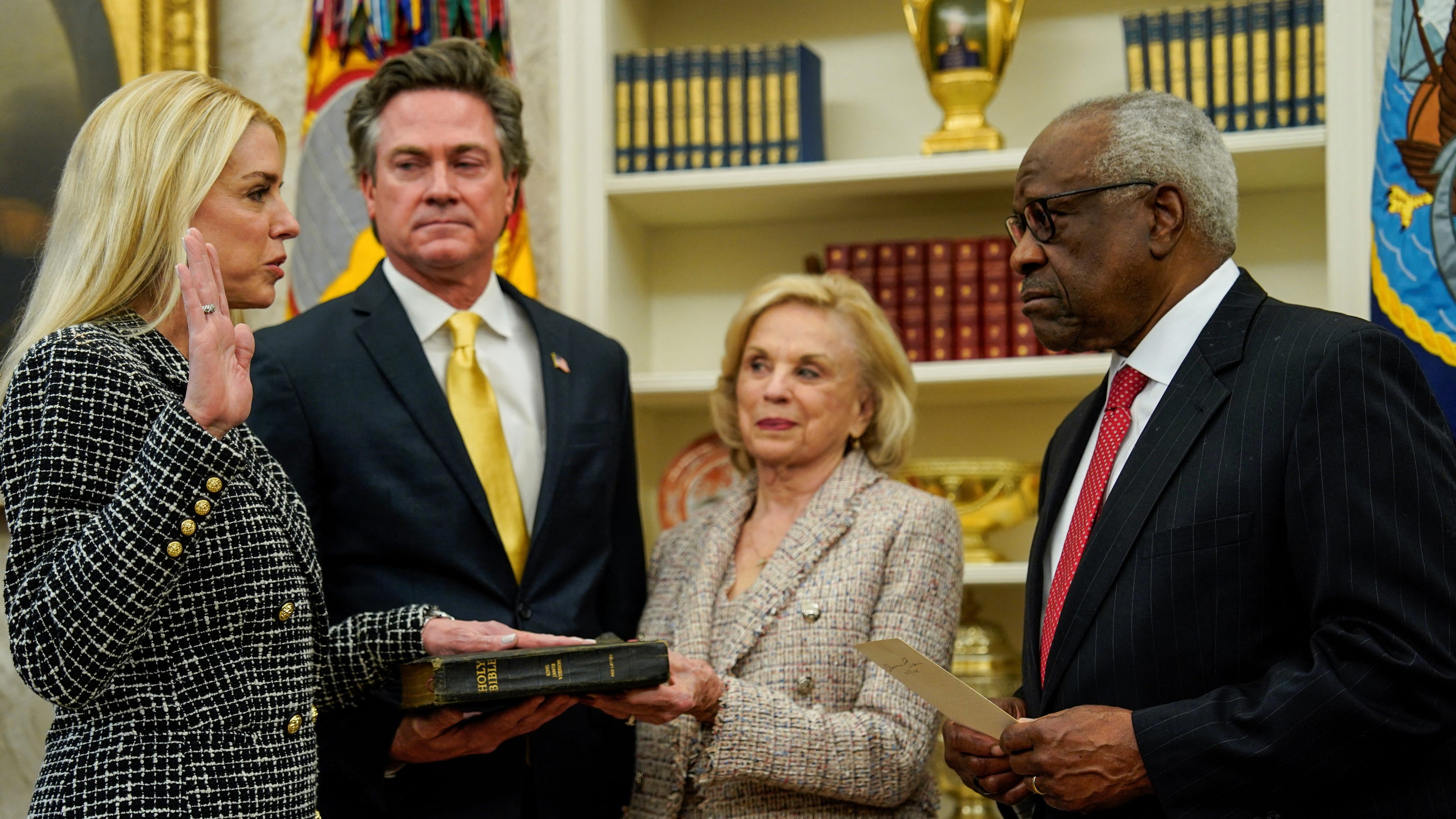Pam Bondi Sworn In As Attorney General: Pledges To Combat Weaponization Of Government Pam Bondi Sworn In As Attorney General: Pledges To Combat Weaponization Of Government